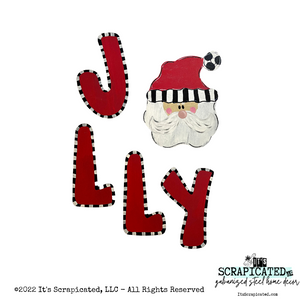 Porch Candy® Christmas Changeable Porch Sign Jolly Red and Black