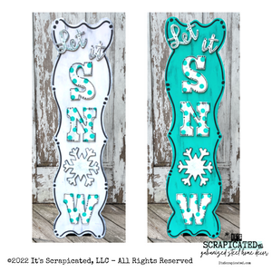 Porch Candy® Winter Changeable Porch Sign Let It Snow Snowflake