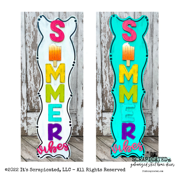 Porch Candy® Summer Changeable Porch Sign Summer Vibes Popsicle