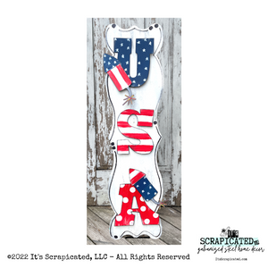 Porch Candy® Patriotic Changeable Porch Sign USA FIreworks