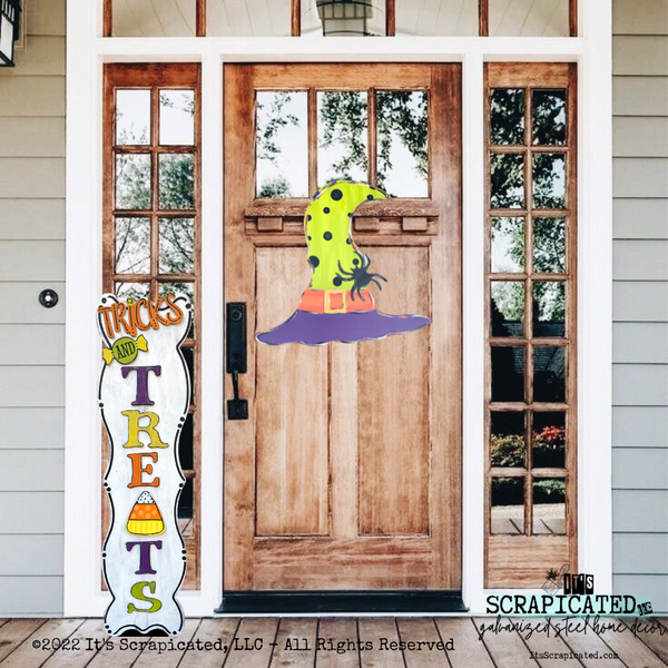 Porch Candy® Halloween Changeable Porch Sign Ticks & Treats Candy Corn