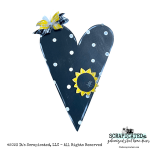 Summer Door Hanger Heart with Sunflower