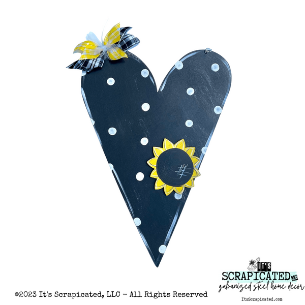 Summer Door Hanger Heart with Sunflower