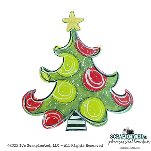 Christmas Door Hanger Whimsical Christmas Tree