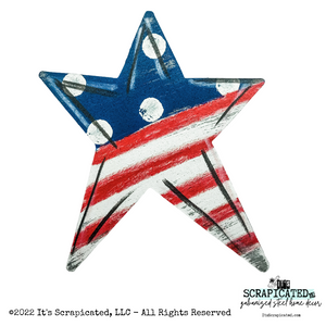 Patriotic Door Hanger Whimsical Star 