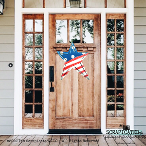 Patriotic Door Hanger Whimsical Star 