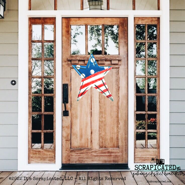 Patriotic Door Hanger Whimsical Star