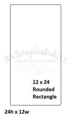 Bare Metal - 12" X 24" Rounded Rectangle It's Scrapicated, LLC 