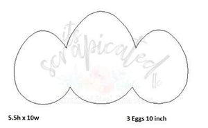 Bare Metal - 3 Eggs 10 inch It's Scrapicated, LLC 