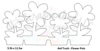 Bare Metal - 4X4 Truck - Flower Pots It's Scrapicated, LLC