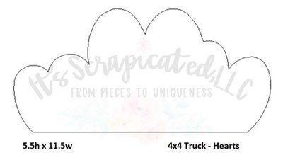 Bare Metal - 4X4 Truck - Hearts It's Scrapicated, LLC