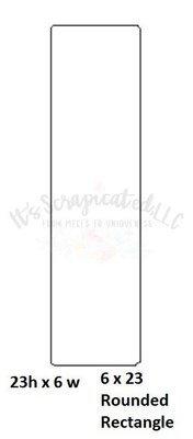 Bare Metal - 6" X 23" Rounded Rectangle It's Scrapicated, LLC 