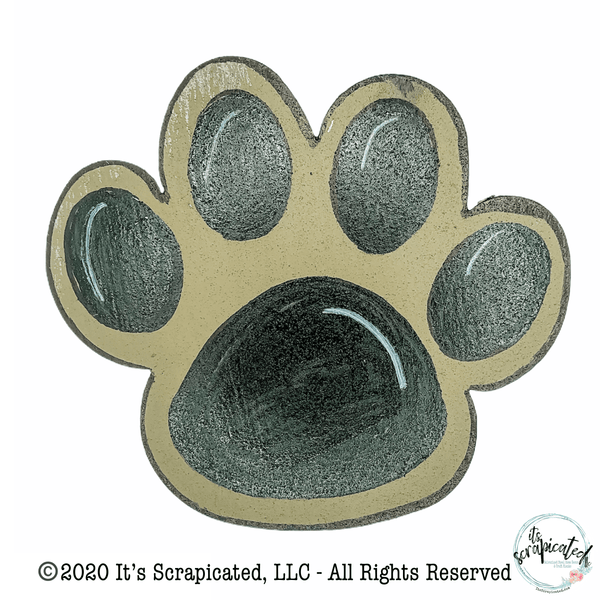 Bare Metal - Paw Print It's Scrapicated, LLC