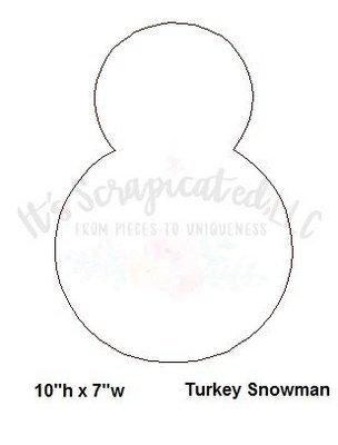 Bare Metal - Turkey Snowman It's Scrapicated, LLC