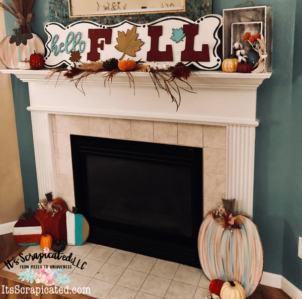 Porch Candy® Fall Changeable Porch Sign Hello Fall Leaf