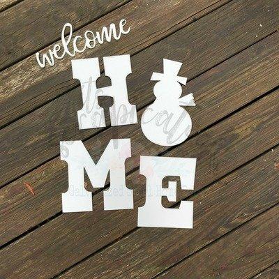 Porch Candy® - HOME SNOWMAN - Bare Metal Design Set It's Scrapicated, LLC