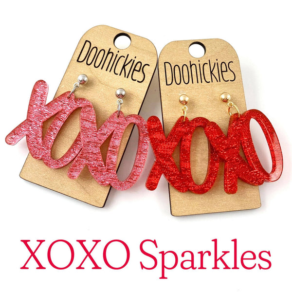 Lil' XOXO Acrylic Dangles - Valentines Earrings