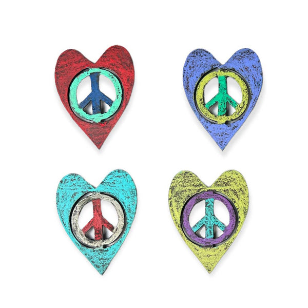 Magnet heart peace sign