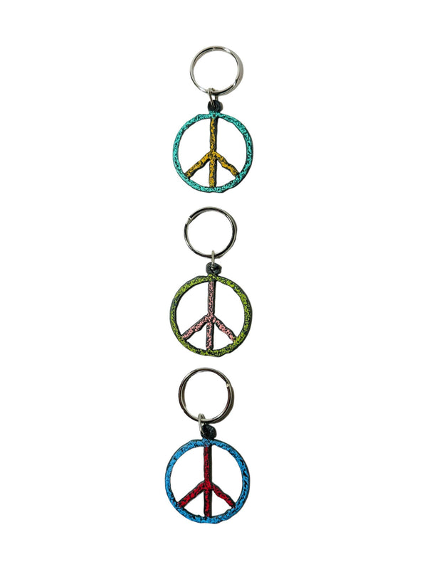 Peace sign keychain