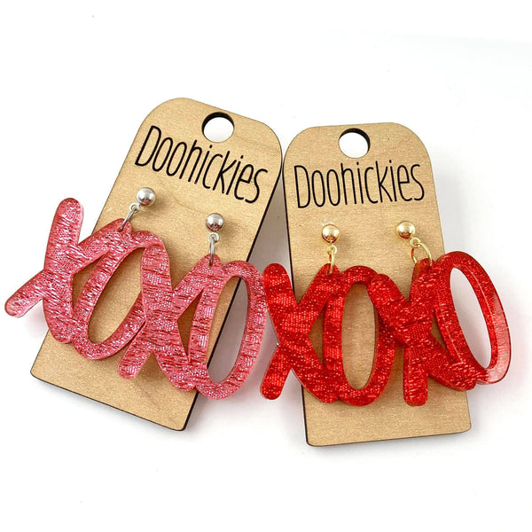 Lil' XOXO Acrylic Dangles - Valentines Earrings