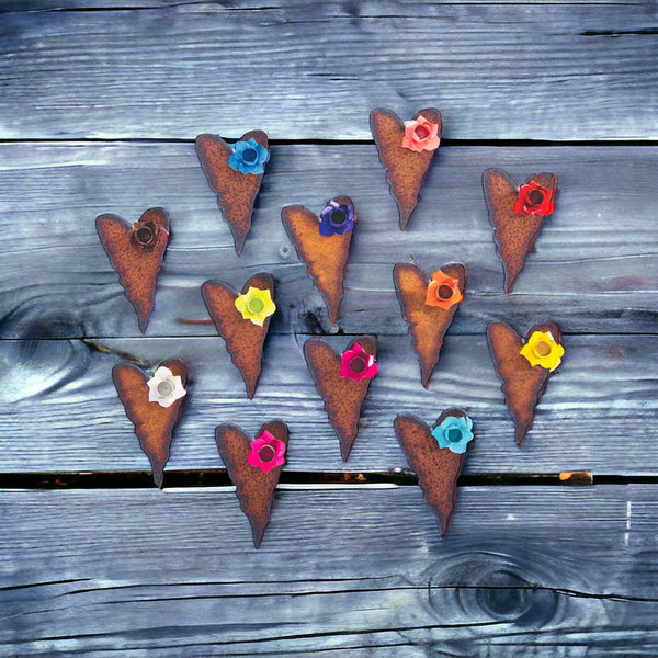Heart magnets 3D flower