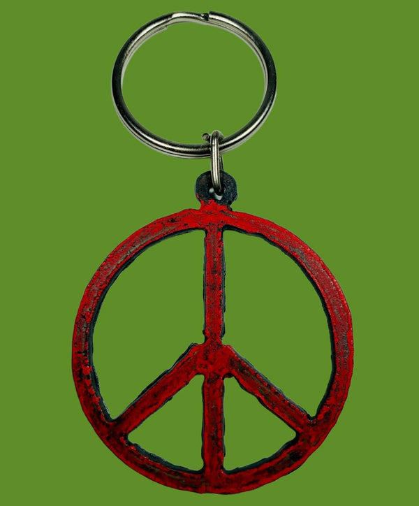 Peace sign keychain