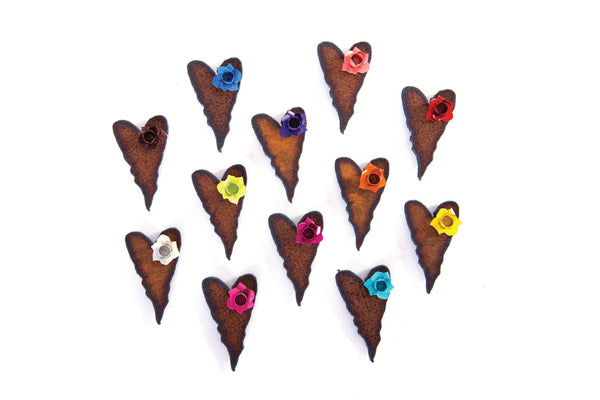 Heart magnets 3D flower