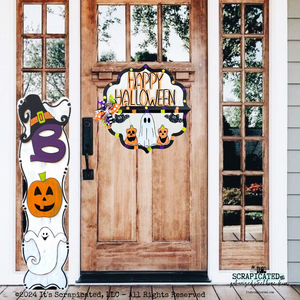 Halloween Changeable Door Hanger Door Candy™ Ghost Jack Bats