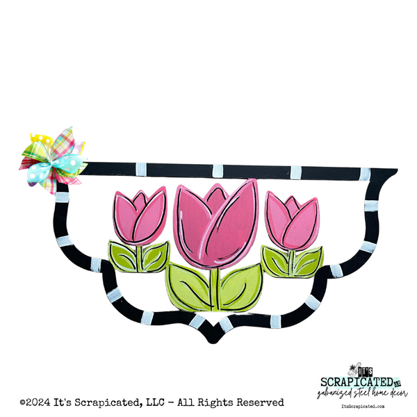 Spring Changeable Door Hanger Door Candy™ 3 Tulips