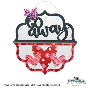 Valentine's Day Changeable Door Hanger Door Candy™ 3 Hearts