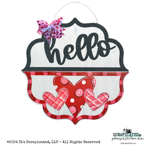 Valentine's Day Changeable Door Hanger Door Candy™ 3 Hearts