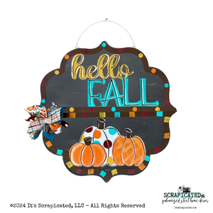 Fall Changeable Door Hanger Door Candy™ Hello Fall