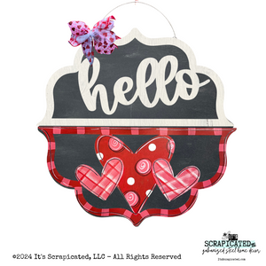 Valentine's Day Changeable Door Hanger Door Candy™ 3 Hearts