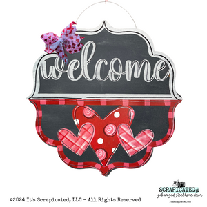 Valentine's Day Changeable Door Hanger Door Candy™ 3 Hearts