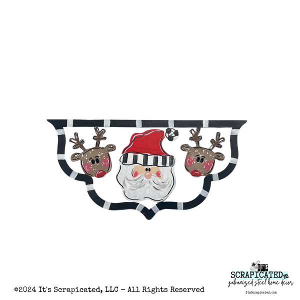 Changeable Door Hanger Santa and Reindeer