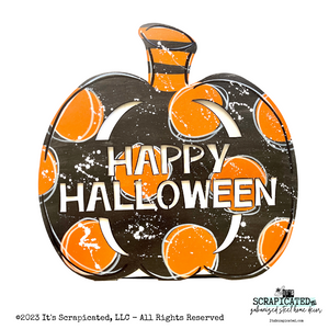 Free Standing Pumpkin Happy Halloween Home Decor and Porch