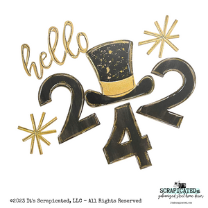 Porch Candy® Winter Changeable Porch Sign Hello 2024