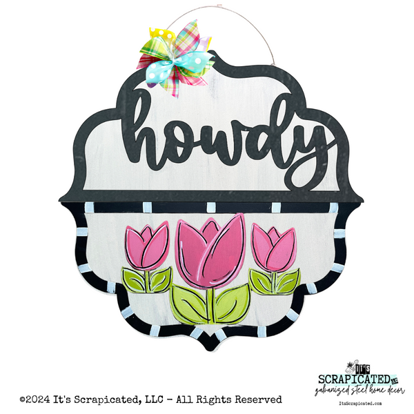 Spring Changeable Door Hanger Door Candy™ 3 Tulips