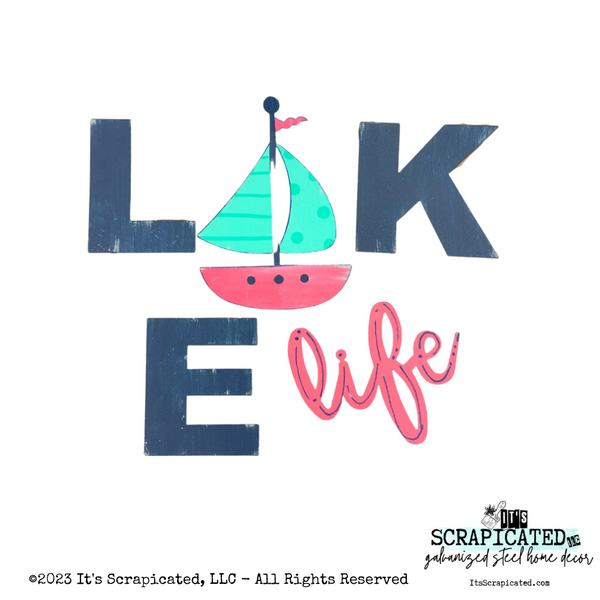 Porch Candy® Summer Changeable Porch Sign Lake Life Sailboat