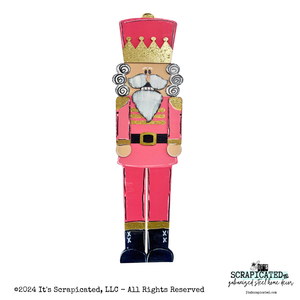 Christmas Door Hanger Layered Nutcracker Pink