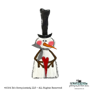 Winter Door Hanger Layered Snowman with Heart