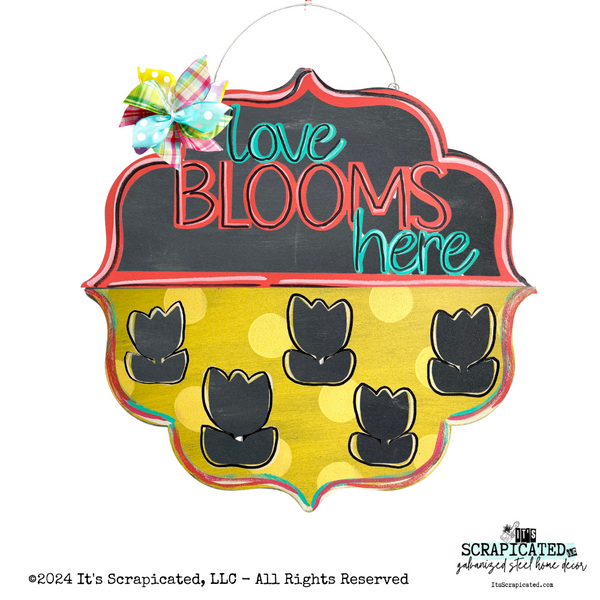 Changeable Door Hanger Top Love Blooms Here