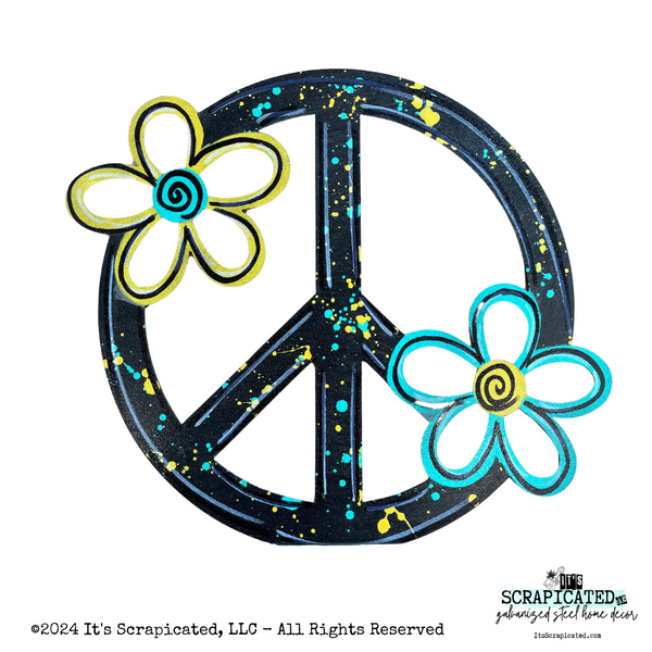 Standing Peace Sign With Flowers