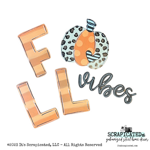 Porch Candy® Fall Changeable Porch Sign Fall Vibes Leopard Print