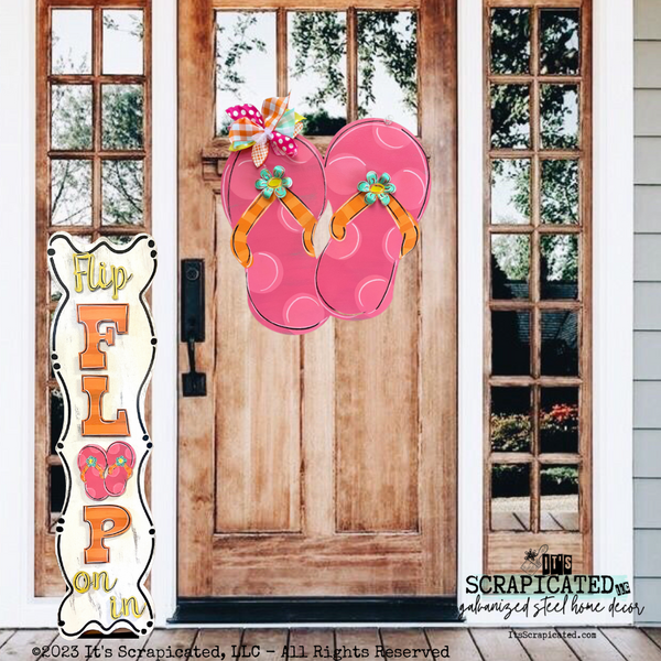 Porch Candy FLIP FLOP ON IN Orange Pink Design Set It s Scrapicated LLC