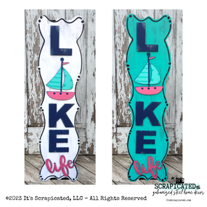 Porch Candy® Summer Changeable Porch Sign Lake Life Sailboat