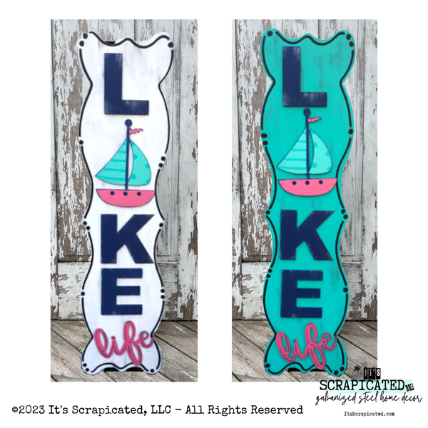 Porch Candy® Summer Changeable Porch Sign Lake Life Sailboat