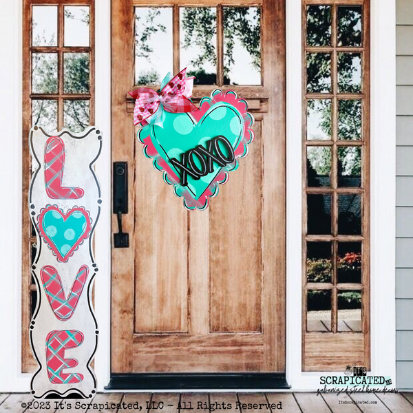 Porch Candy® Valentine's Day Changeable Porch Sign Love Scallop Heart