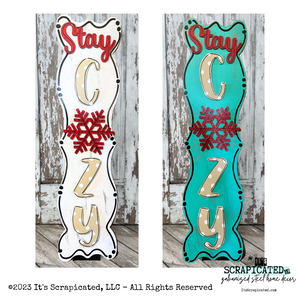 Porch Candy® Winter Changeable Porch Sign Stay Cozy