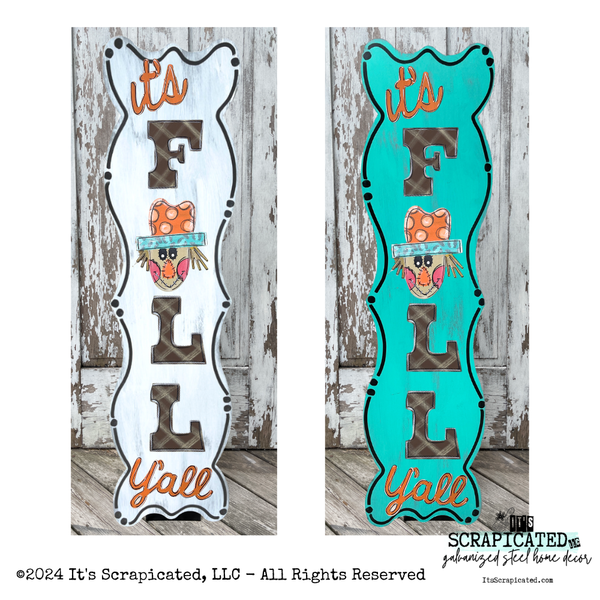 Porch Candy® Fall Changeable Porch Sign It's Fall Y'all Scarecrow with Brim